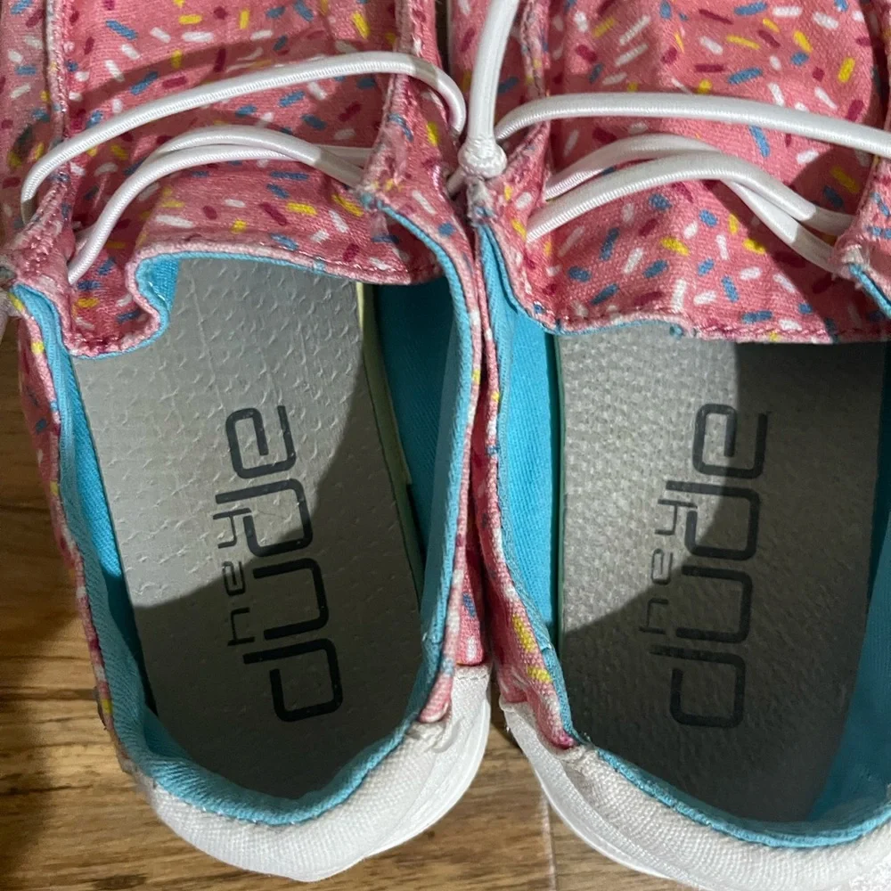 Hey Dude Wendy Youth Pink Sprinkles Slip On Size Y1-L2